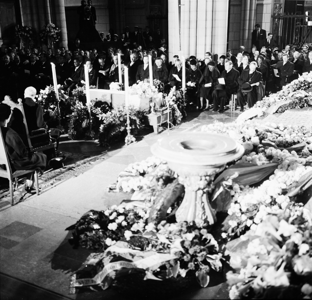 Dag Hammarskjölds begravning, Uppsala domkyrka, 29 september 1961 ...