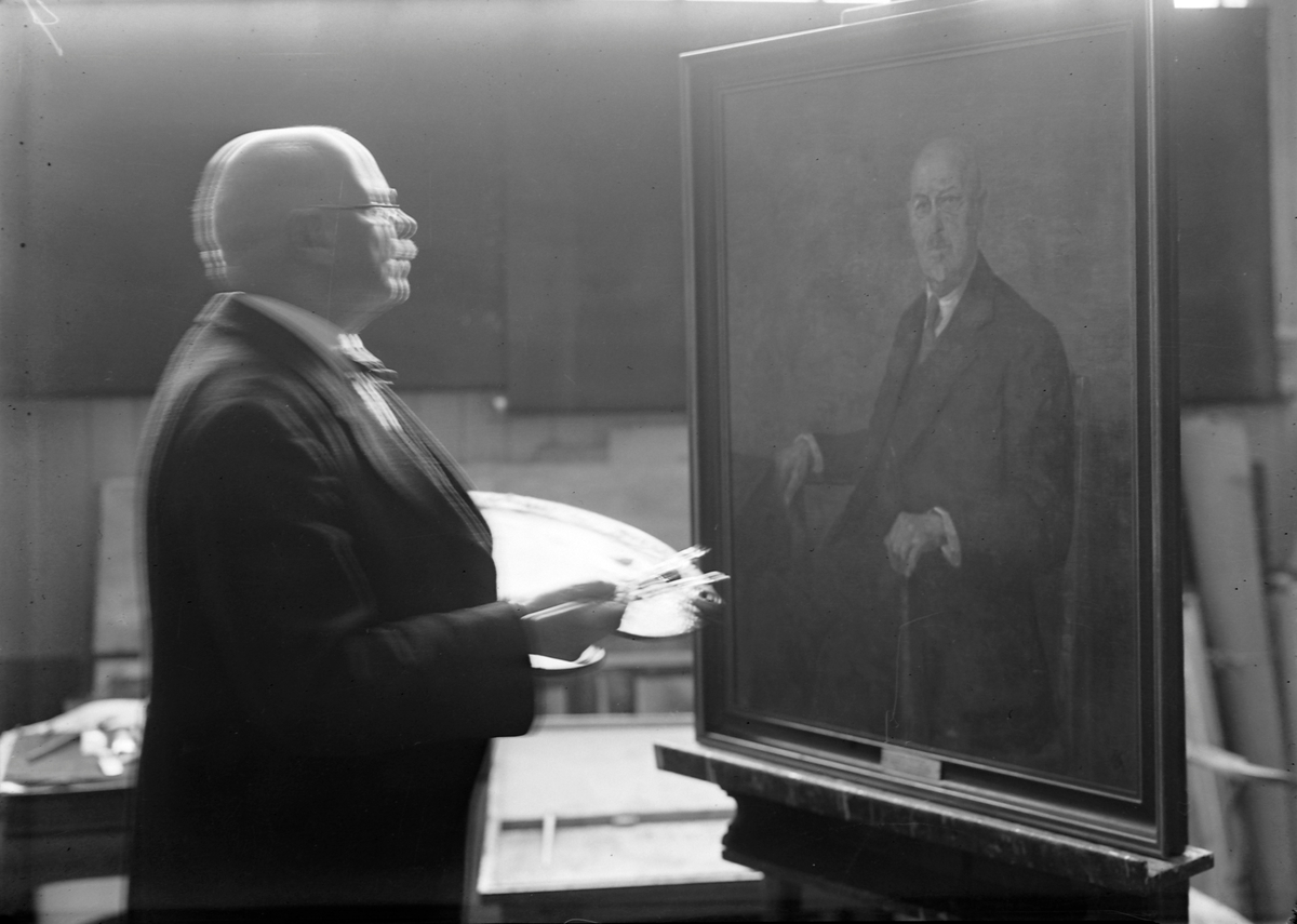 Gabriel Kielland Maler Portrett Av Direkt r Carl Schultz Sverresborg 
